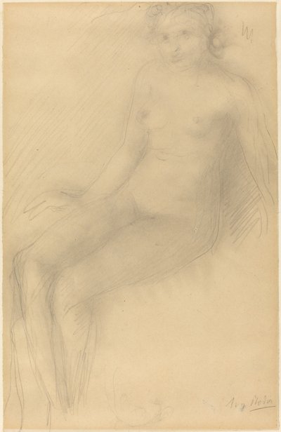Siedząca kobieta nago autorstwa Auguste Rodin