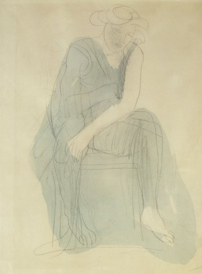 Siedząca kobieta; Pomoc dla kobiet, autorstwa Auguste Rodin
