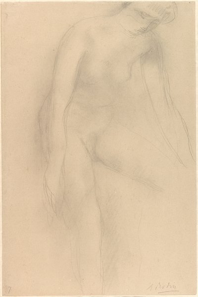 Stojąca kobieta nago, pochylona do przodu autorstwa Auguste Rodin