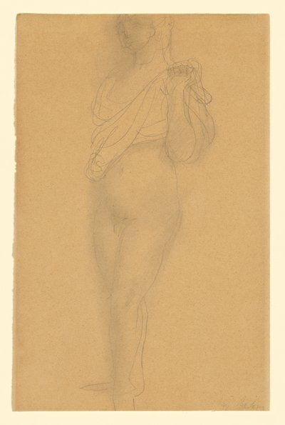 Studium aktu z draperią autorstwa Auguste Rodin