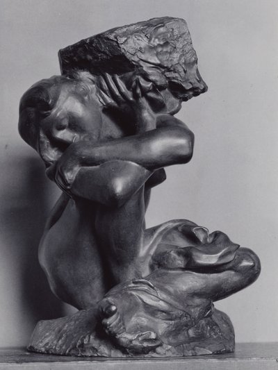 Upadła kariatyda niosąca swój kamień autorstwa Auguste Rodin