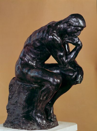 Myśliciel Rzeźba z brązu autorstwa Auguste Rodina (1840-1917). autorstwa Auguste Rodin