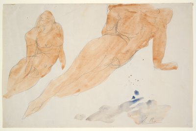 Dwa leżące akty autorstwa Auguste Rodin