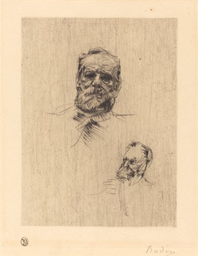 Victor Hugo, De Face autorstwa Auguste Rodin