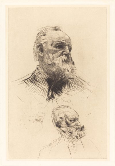 Victor Hugo, trzy czwarte autorstwa Auguste Rodin