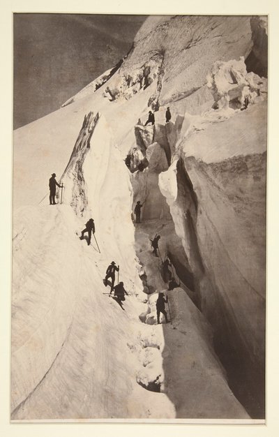 Mont Blanc, szczelina autorstwa Auguste Rosalie Bisson