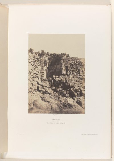 Fontein van Sint-Filippus, Jerozolima Jerozolima. Fontanna św. Filipa (tytuł na obiekcie) autorstwa Auguste Salzmann