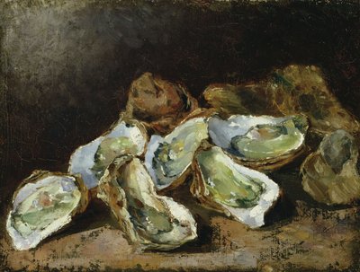 Martwa natura z ostrygami (olej na płótnie) autorstwa Auguste Theodule Ribot