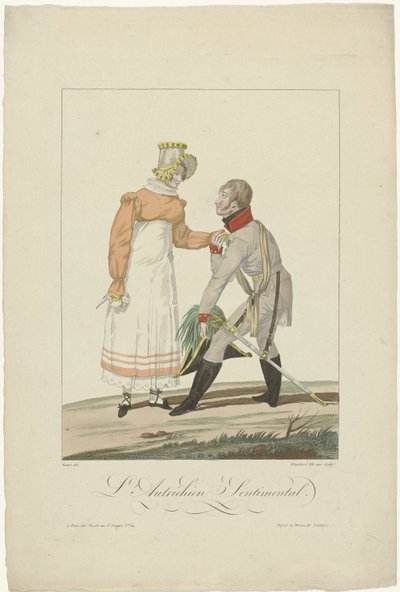 Alianci w Paryżu w 1815 roku: austriacki Sentimental autorstwa Auguste Thomas Marie Blanchard