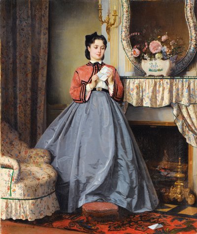 List miłosny autorstwa Auguste Toulmouche
