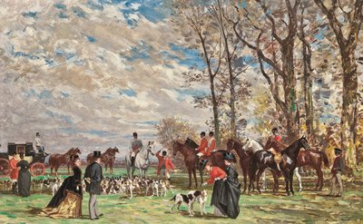 Polowanie z psami gończymi autorstwa Auguste de Molins
