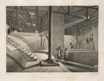 Część łuku i metalowy dach Z: Budowa katedry św. Izaaka, 1845 autorstwa Auguste de Montferrand