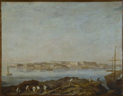 Vue de Sveaborg (ou Suomenlinna, Viapori) (Finlandia) - Widok Sveaborg, autorstwa Ehrensvarda, Augustyna (1710-1772). Olej na płótnie. Wymiar: 54x69,5 cm. Muzeum Narodowe w Sztokholmie autorstwa Augustin Ehrensvard