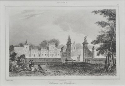 Widok Pałacu w Wilanowie, 1840 autorstwa Augustin François Lemaiand#770tre