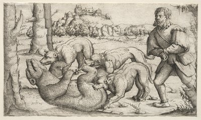 Polowanie na niedźwiedzie autorstwa Augustin Hirschvogel