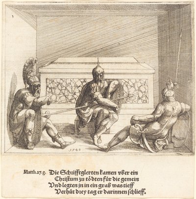 Chrystus w grobie, 1548. autorstwa Augustin Hirschvogel
