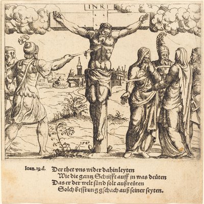 Chrystus przeszyty włócznią, 1547. autorstwa Augustin Hirschvogel
