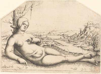 Śmierć Kleopatry, 1547. autorstwa Augustin Hirschvogel