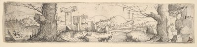 Krajobraz, 1545. autorstwa Augustin Hirschvogel