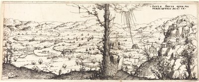 Krajobraz z nawróceniem św. Pawła, 1545. autorstwa Augustin Hirschvogel