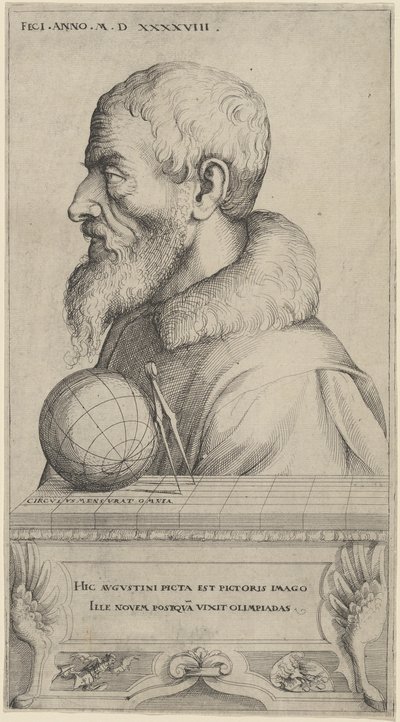 Autoportret, 1548 autorstwa Augustin Hirschvogel