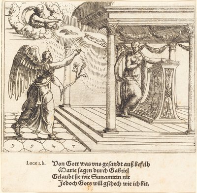 Zwiastowanie, 1547. autorstwa Augustin Hirschvogel