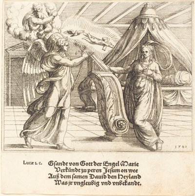 Zwiastowanie, 1548. autorstwa Augustin Hirschvogel