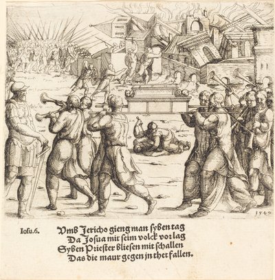Upadek Jerycha autorstwa Augustin Hirschvogel