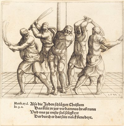 Biczowanie, 1548. autorstwa Augustin Hirschvogel