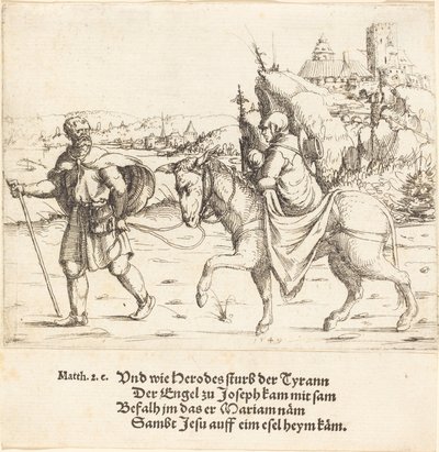 Święta Rodzina powraca z Egiptu, 1549. autorstwa Augustin Hirschvogel