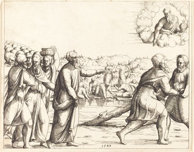 Pan osładza wody Marah. autorstwa Augustin Hirschvogel