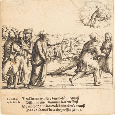 Pan osładza wody Marah, 1548. autorstwa Augustin Hirschvogel