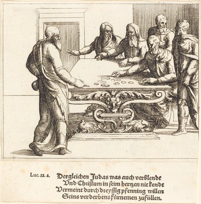 Zapłata Judasza. autorstwa Augustin Hirschvogel