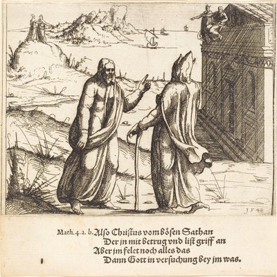 Kuszenie Chrystusa autorstwa Augustin Hirschvogel