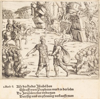 Zwycięstwo Judasza Machabeusza nad Niccanorem, autorstwa Augustin Hirschvogel