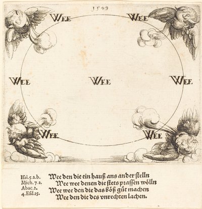 Biada jest ogłoszona u skrybów i faryzeuszy, 1549. autorstwa Augustin Hirschvogel