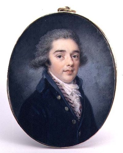 Portret młodego mężczyzny, ok. 1790 (akwarela i gwasz) autorstwa Augustin Ritt