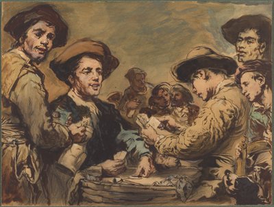 Gracze w karty autorstwa Augustin Théodule Ribot