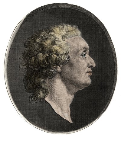 Portret Marie Jean Antoine Nicolas de Cartat, markiz de Condorcet (1743 - 1794) według Augustyna Saint-Aubina - 1736-1807 - autorstwa Augustin de (after) Saint Aubin