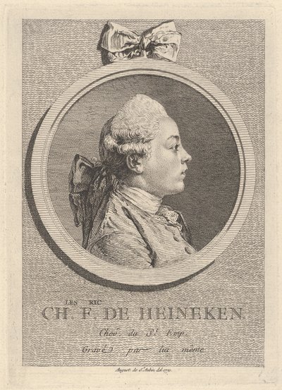 Portret Charlesa-Frédérica de Heineckena autorstwa Augustin de Saint-Aubin
