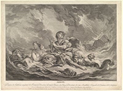 Arion, 1763-66 autorstwa Augustin de Saint Aubin