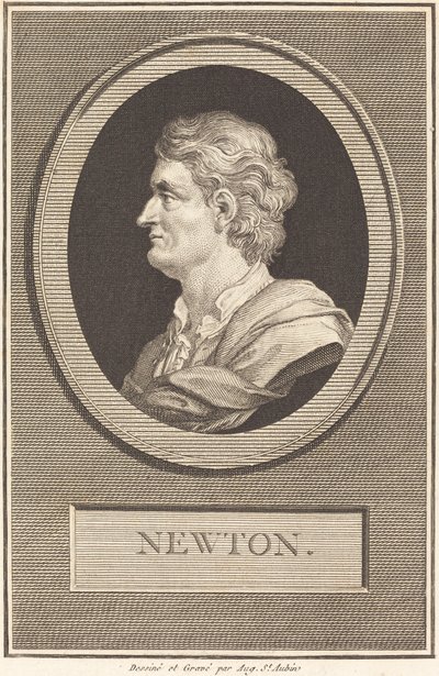 Izaak Newton autorstwa Augustin de Saint Aubin