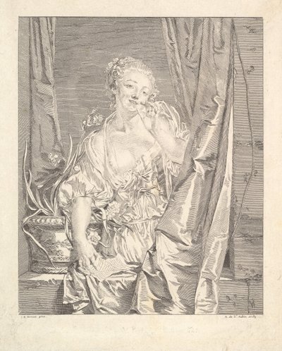 Le Baiser wysłał buziaka. autorstwa Augustin de Saint Aubin