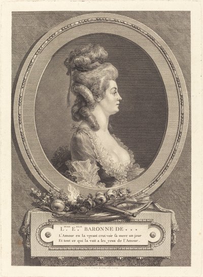 Louise Emilie Baronowa z *** autorstwa Augustin de Saint Aubin