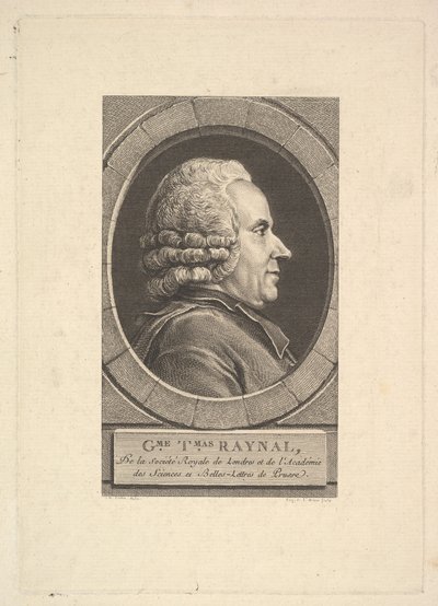 Portret Guillaume-Thomas Raynal, 1773. autorstwa Augustin de Saint Aubin