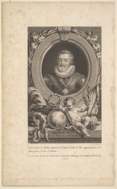 Portret Henryka IV, 1777. autorstwa Augustin de Saint Aubin