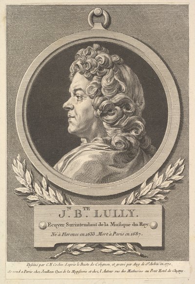 Portret Jean-Baptiste Lully, 1770. autorstwa Augustin de Saint Aubin