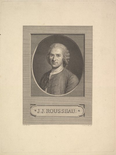 Portret Jean-Jacques Rousseau, 1777. autorstwa Augustin de Saint Aubin
