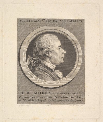 Portret Jean-Michela Moreau, 1787. autorstwa Augustin de Saint Aubin