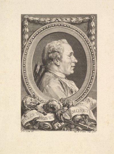 Portret Jeana Monneta, 1765. autorstwa Augustin de Saint Aubin